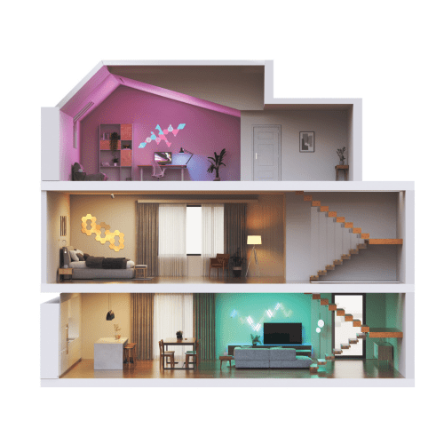 House with Nanoleaf products for Matter and Thread