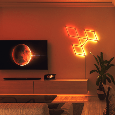 Nanoleaf Lines screen mirroring on a TV